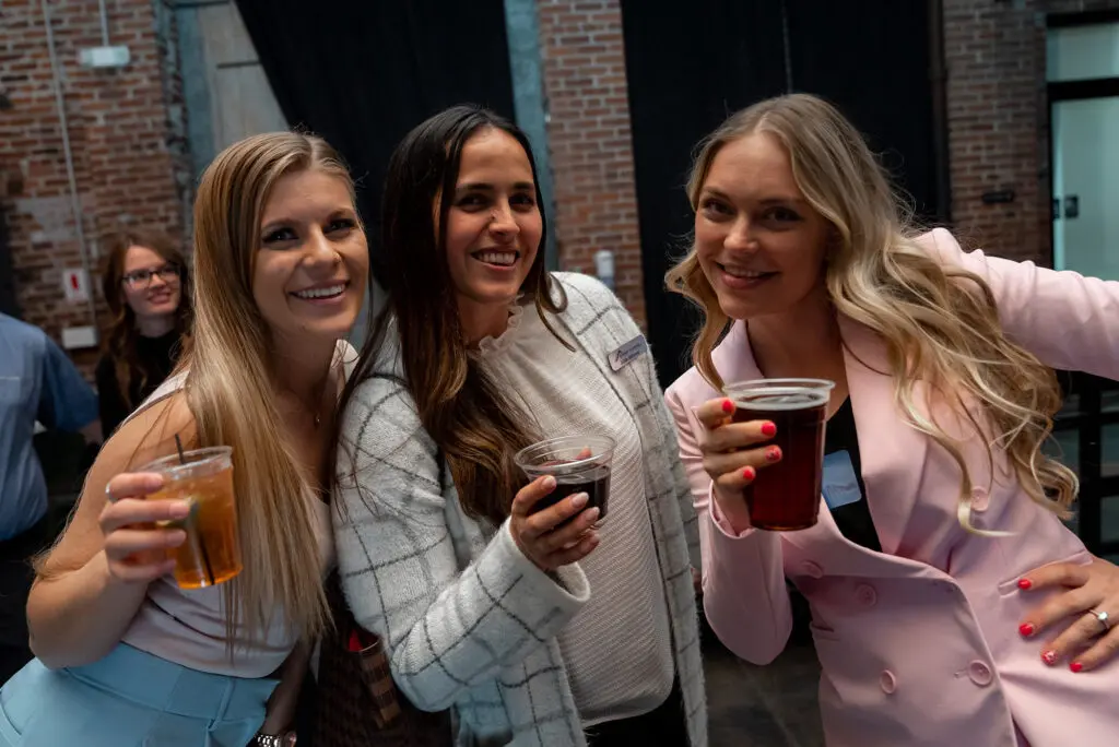 Professionals making introductions and exchanging ideas at a Reno networking event
